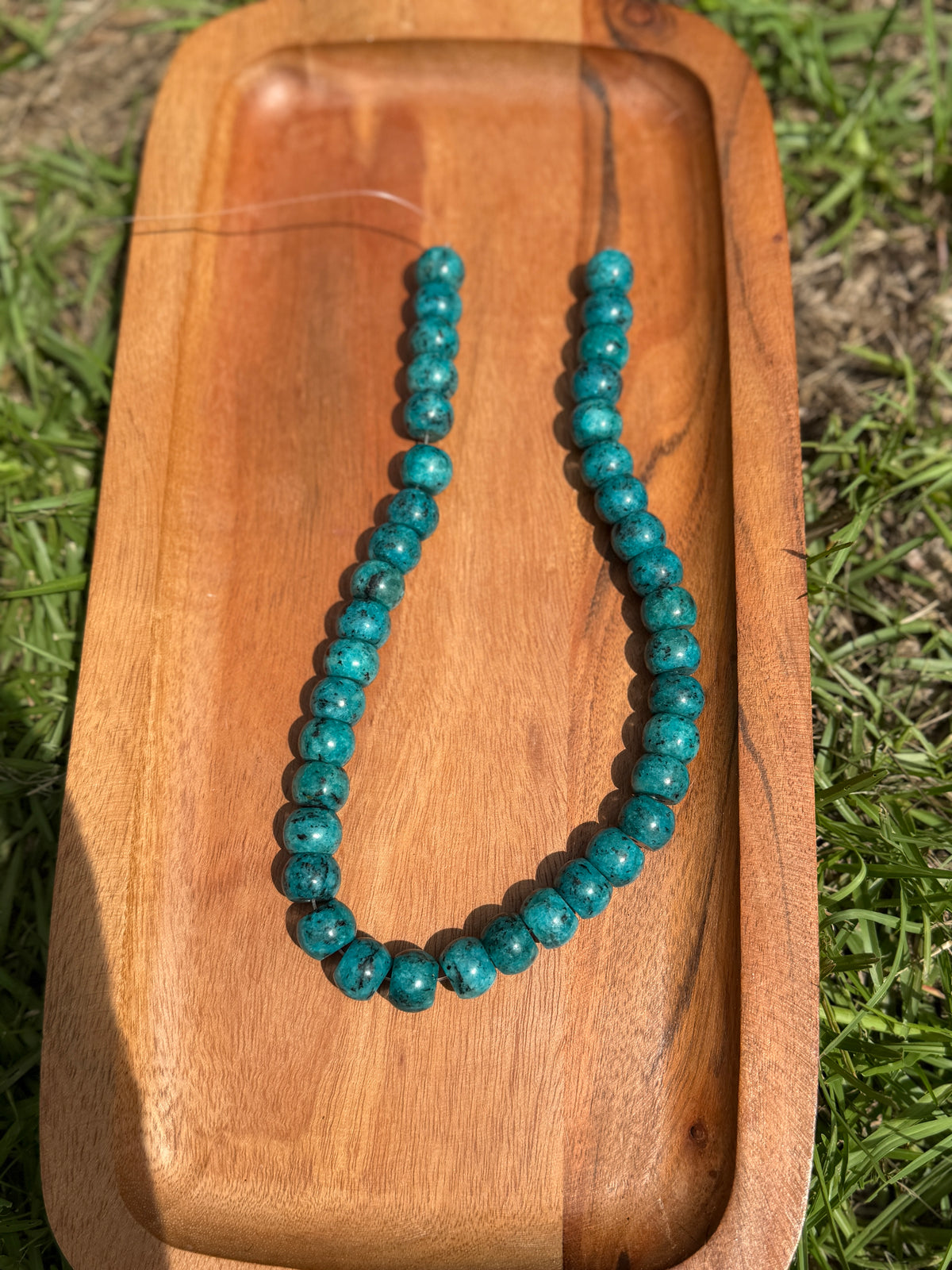 Dyed Kiwi Jasper - Bead Strand