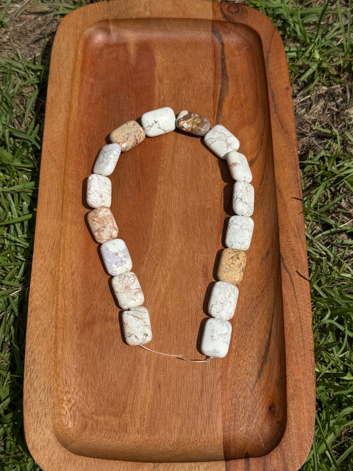 Magnesite Pillows - Bead Strand