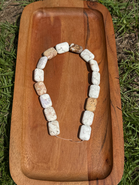 Magnesite Pillows - Bead Strand