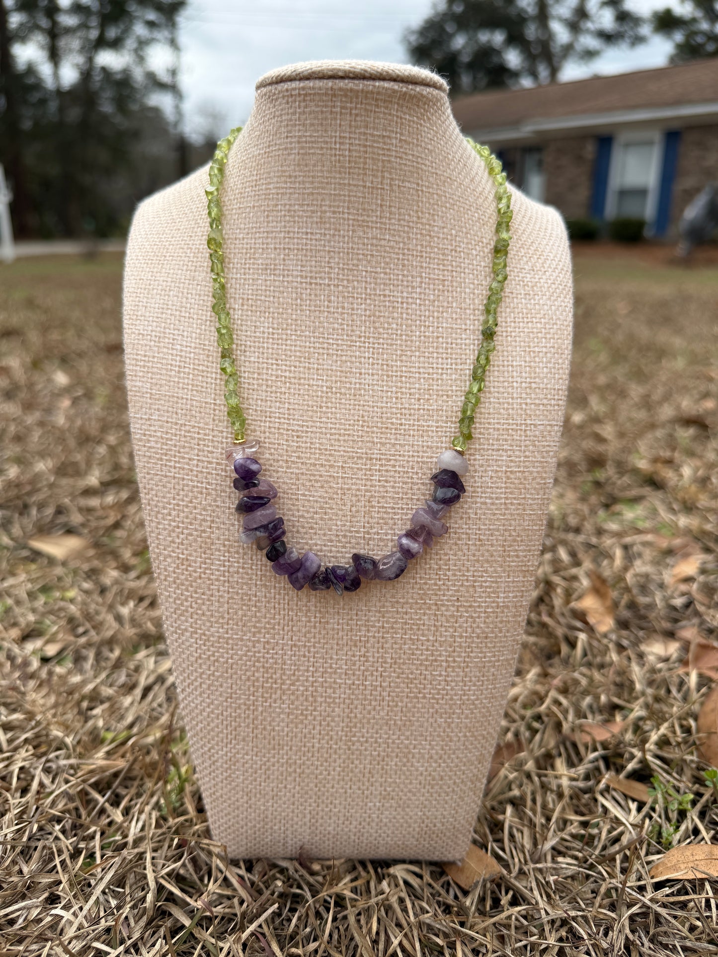 Peridot & Amethyst Chip