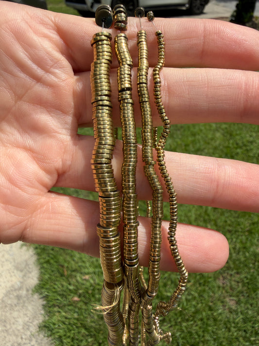 Gold Disc Hematite