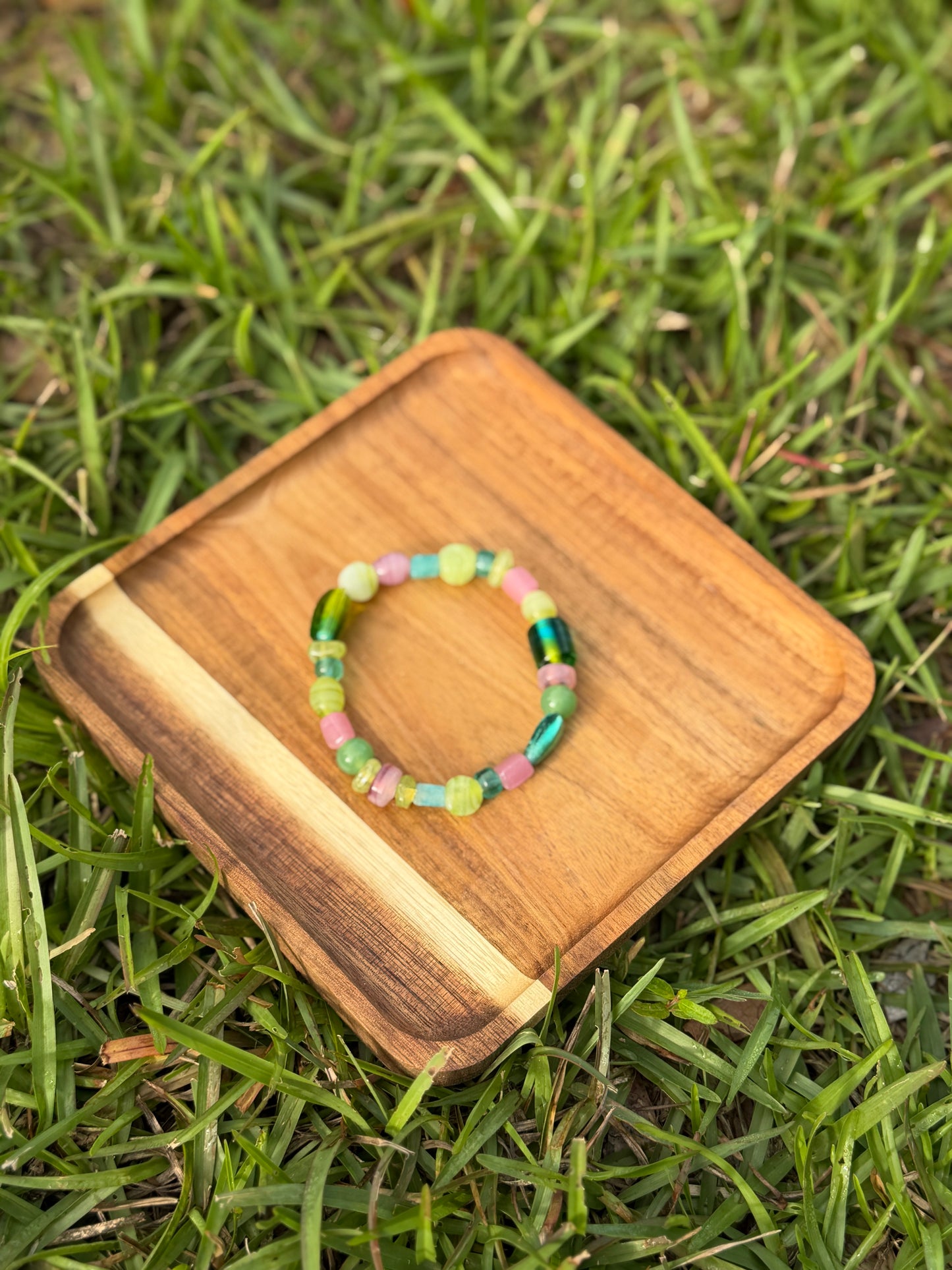Pink & Green - Glass