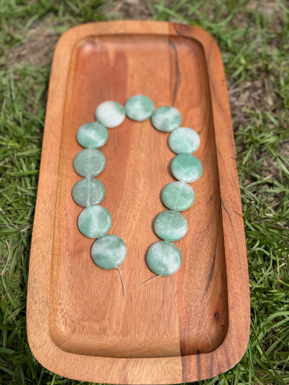 Aventurine Coins - Bead Strand