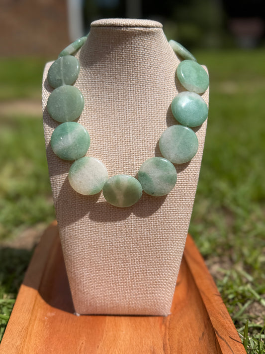 Aventurine Coins - Bead Strand