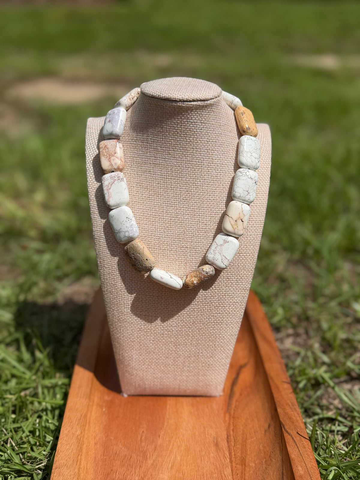 Magnesite Pillows - Bead Strand