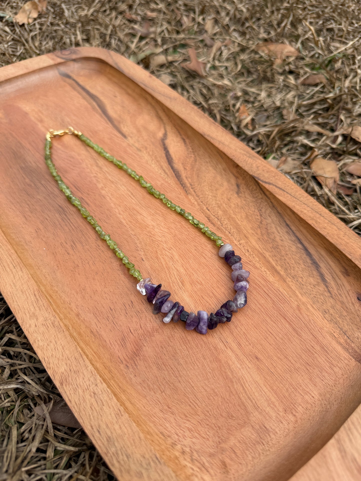 Peridot & Amethyst Chip