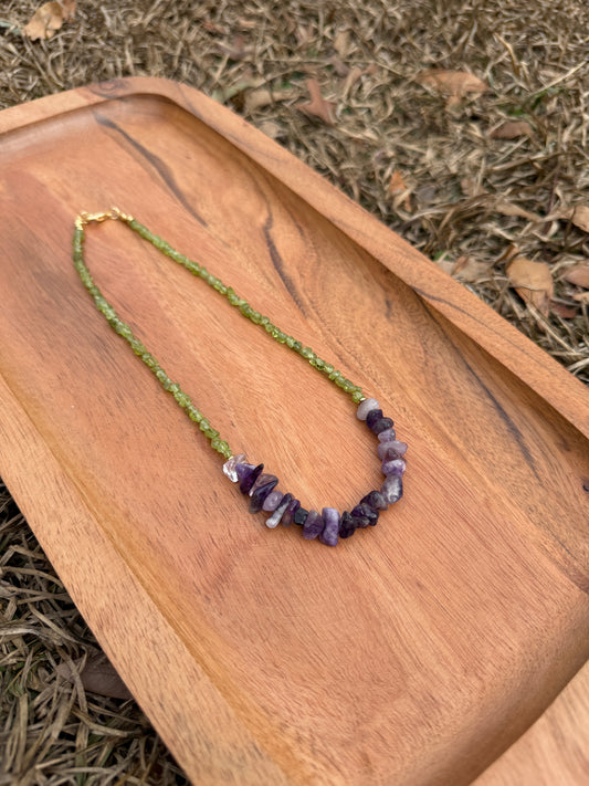 Peridot & Amethyst Chip