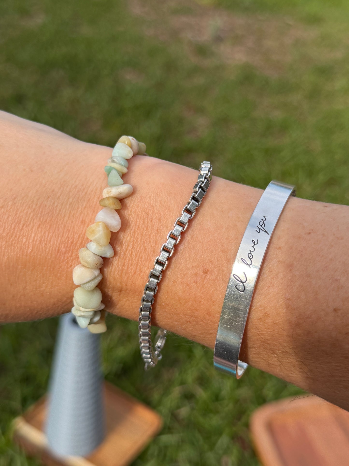 Amazonite chip bracelet