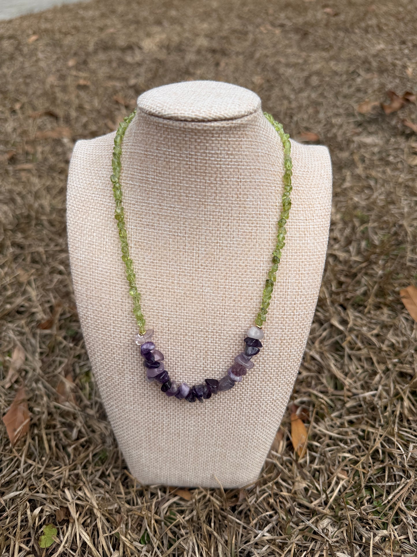 Peridot & Amethyst Chip