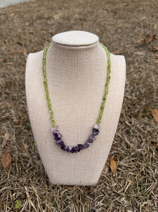 Peridot & Amethyst Chip