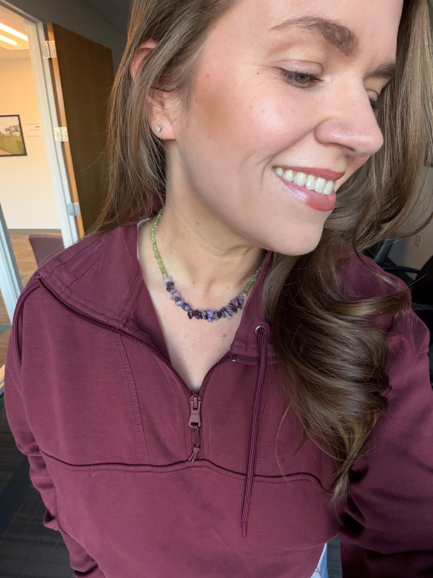 Peridot & Amethyst Chip